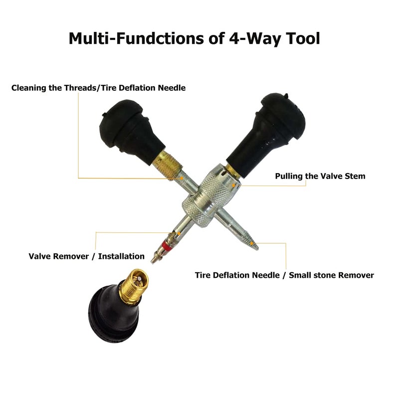 Dr.Roc Tire Spoons Lever Motorcycle Dirt Bike Lawn Mower Tire Changing Tools with Bag 1x14.5 inch 2x11 inch Tire Irons 2X Rim Protectors 1x Valve Stems Set TR412 TR413 - Image 4